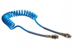Spiralslang blå G1/4“a-G1/4“a, ø6x4 mm, L=2 m
