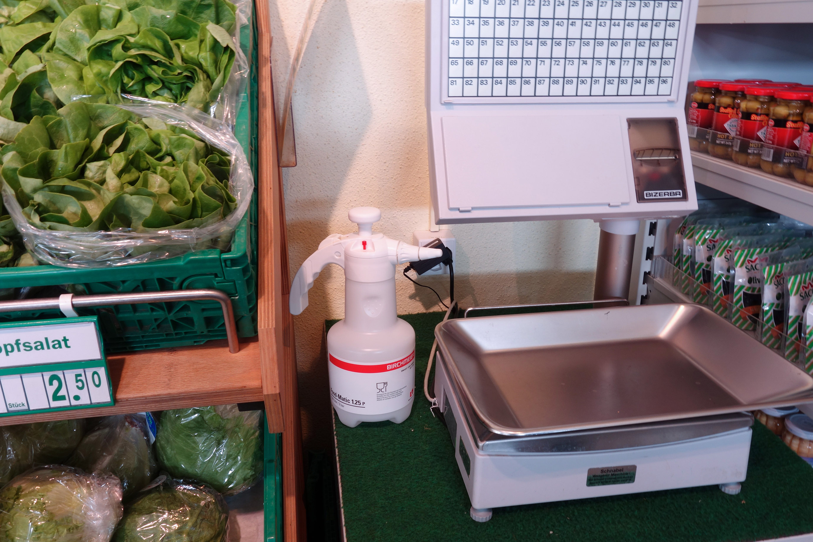 Druckspeicher-Sprühgerät, lebensmittelecht, geeignet für den Kontakt mit Lebensmitteln, Regulierdüse, Food-Matic 1.25 P von Birchmeier