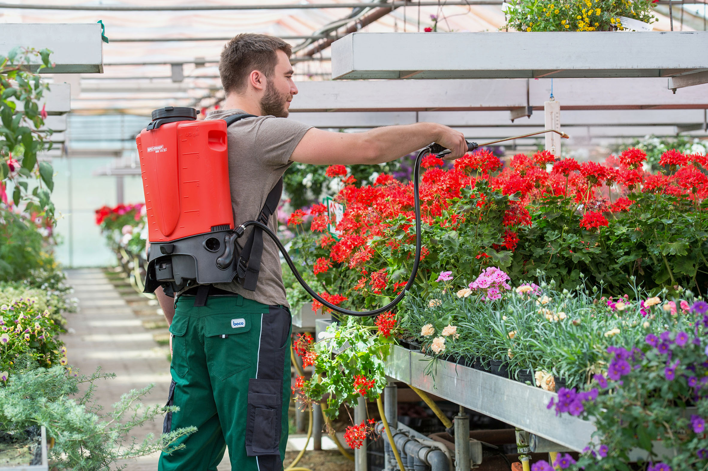 Akku-Rückensprühgerät REC 15 ABZ von Birchmeier zum Düngen von Pflanzen, Gärtnerei, Gartenbau