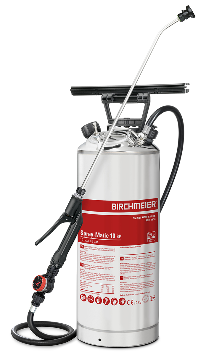 Spray-Matic 10 SP med pump i rostfritt stål och tryckluftsventil